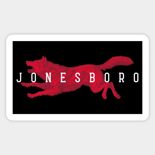 Jonesboro - Vintage Wolf Sticker by rt-shirts